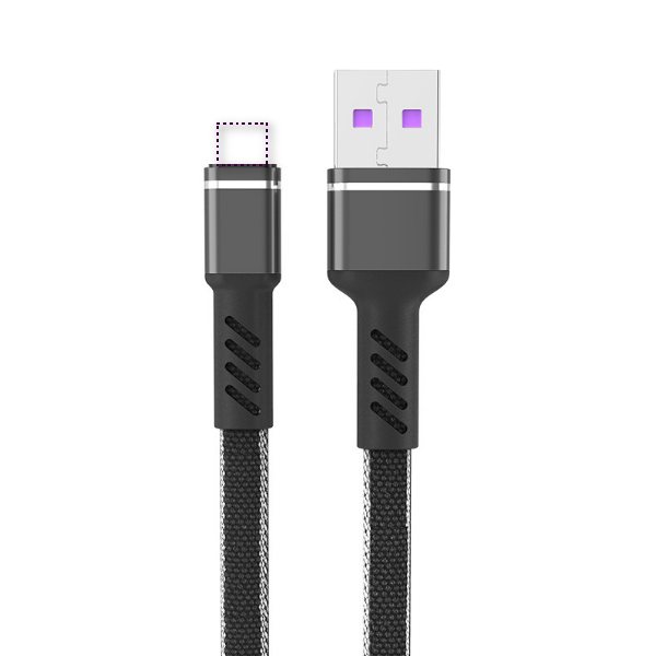 Braided 5A fast charging mobile phone car charging cable 1m (5A single wire Apple black)