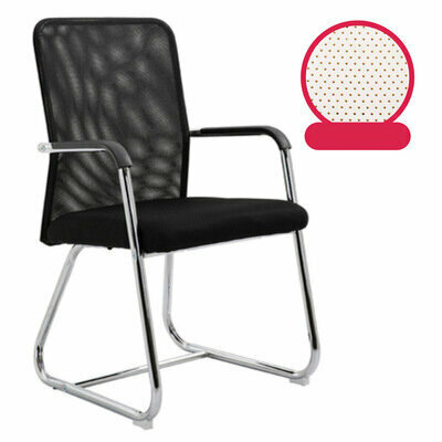 Office chair staff conference chair (008 black mesh + latex cushion)