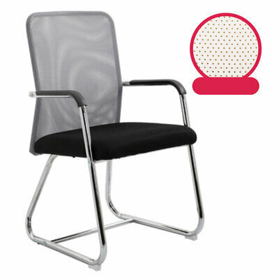 Office chair staff conference chair (008 gray mesh + latex cushion)