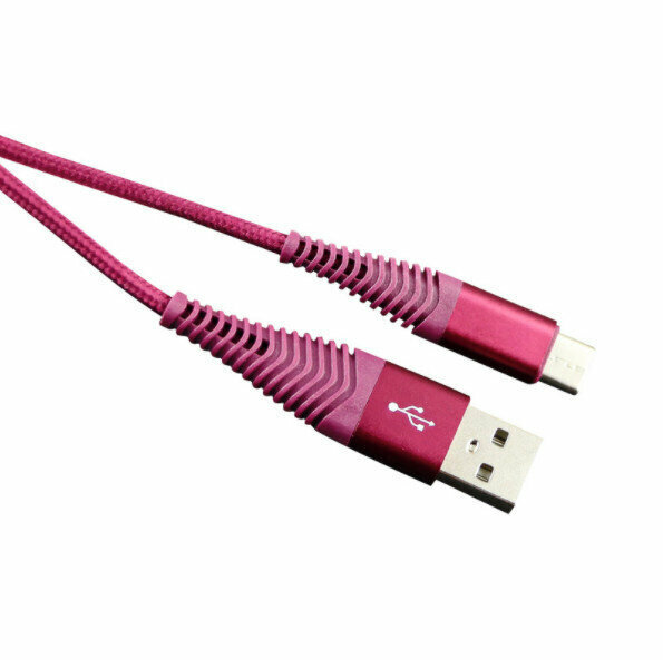 Android 2m braided charging cable (SD-194 Android-Red)