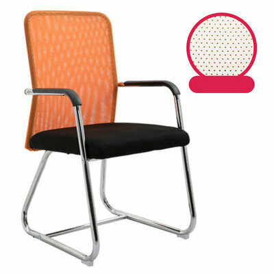 Office chair staff conference chair (008 orange mesh + latex cushion)