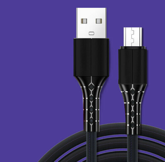 Suitable for 5A TYPE-C mobile phone fast charging nylon braided data cable (TYPE-C-1.0m purple fabric style)