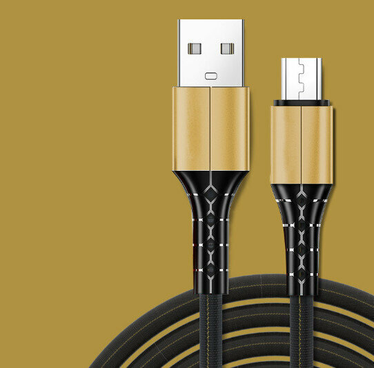 Suitable for 5A TYPE-C mobile phone fast charging nylon braided data cable (TYPE-C-1.0m yellow fabric style)