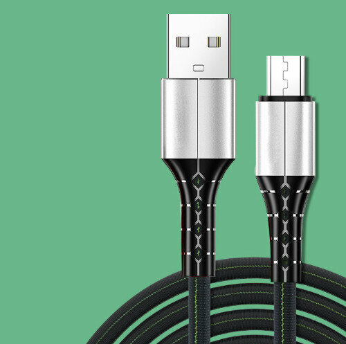 Suitable for 5A TYPE-C mobile phone fast charging nylon braided data cable (TYPE-C-1.0m green fabric style)
