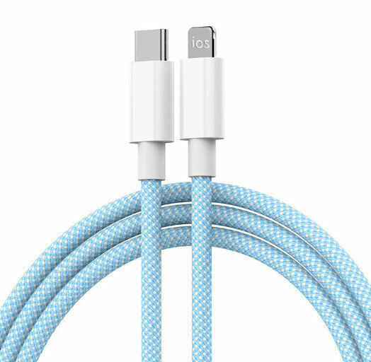 Suitable for Apple data cable 20W fast charging (TYPE-C Apple-1 meter blue)