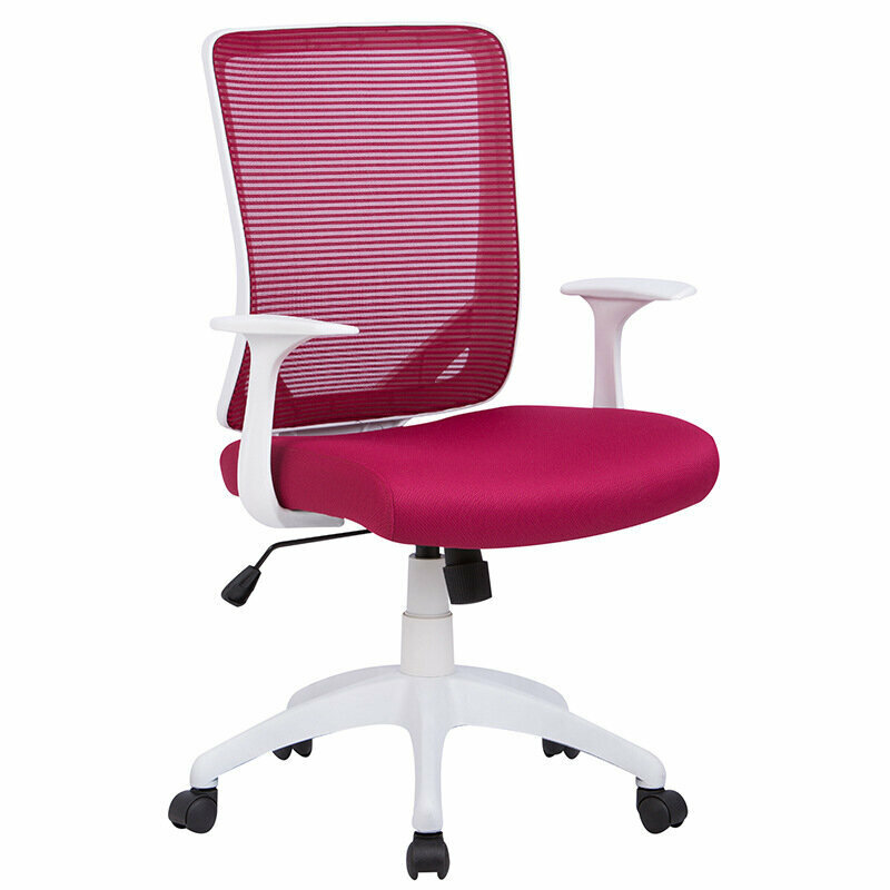 Mesh chair modern simple office chair (rose red)