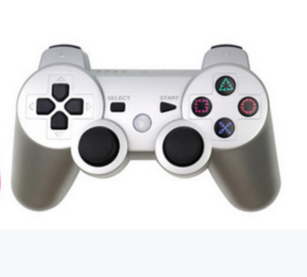 Compatible with PS3 Wireless Bluetooth Game Controller-Silver Gray