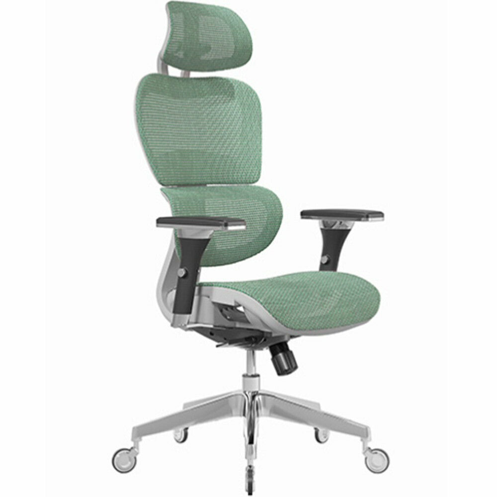 Modern simple office chair that can be lifted (green)