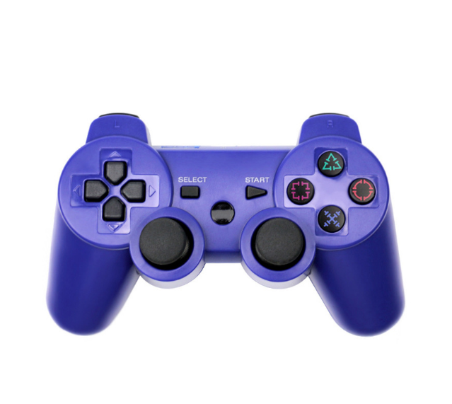 Compatible with PS3 Wireless Bluetooth Game Controller-Purple Blue