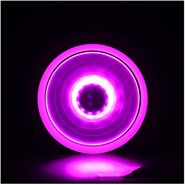 Aurora solar eclipse, double aperture, thin circle internal and external light, 12CM computer case fan (double aperture internal and external pink light)
