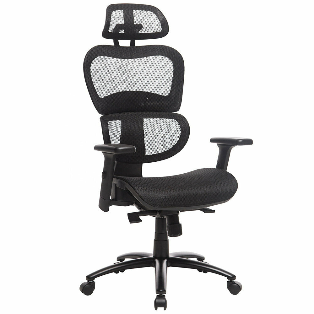 Modern simple office chair liftable (black)