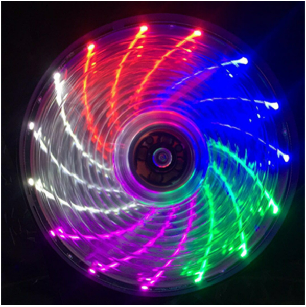 15LED 12CM computer case cooling fan (color 4P interface)