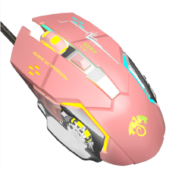 Luminous mechanical mouse (X6 pink)