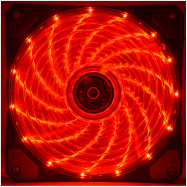 15LED 12CM computer case cooling fan (red light 4P)