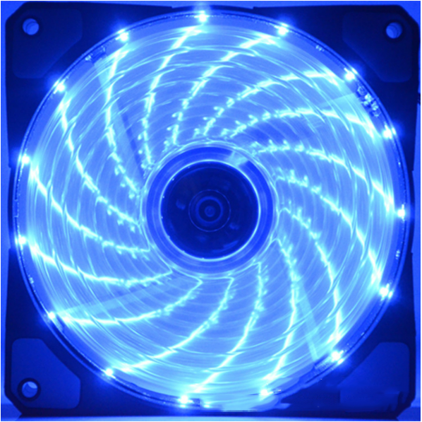 15LED 12CM computer case cooling fan (blue light 4P)
