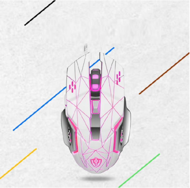 Gaming mechanical mouse (cracked white)