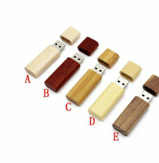[2 pieces in 32GB] Wooden rectangular box wooden USB flash drive [Contact customer service to confirm the color after placing the order]