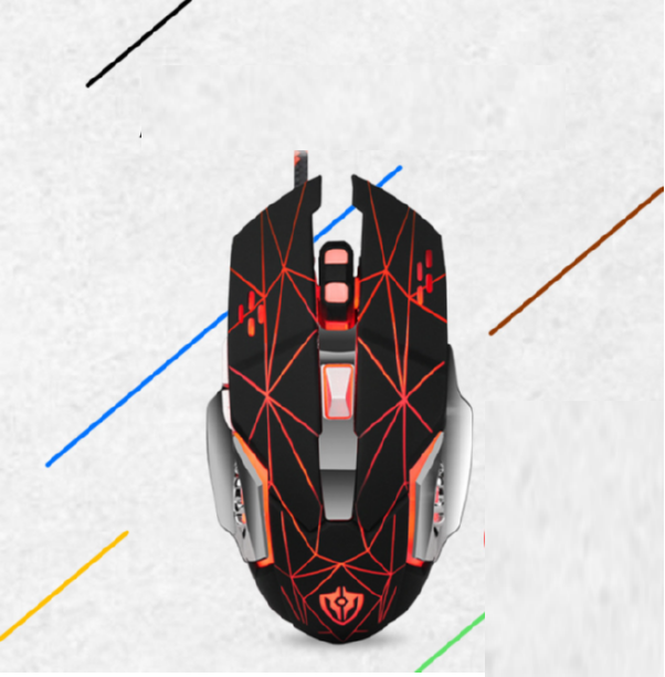 Gaming mechanical mouse (cracked black)