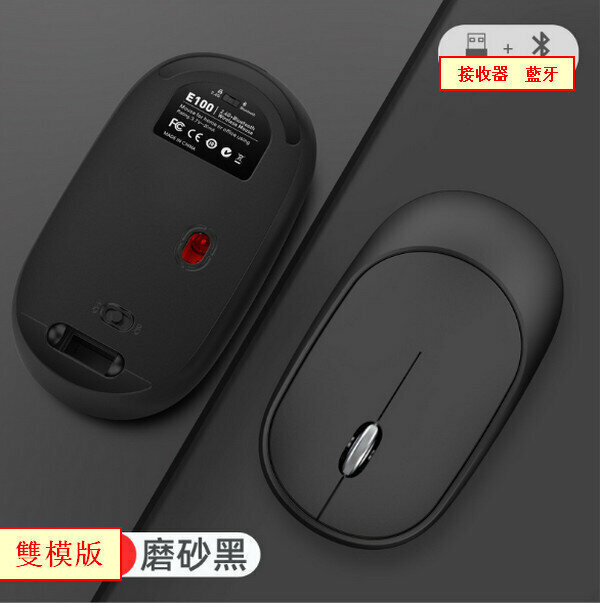 2.4G Mini Wireless Mouse-Matte Black [Dual Mode: Bluetooth + Receiver Version]