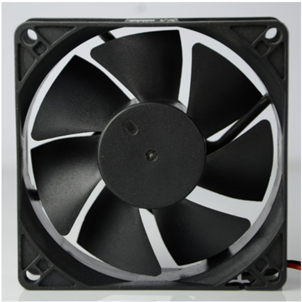 DC 8025PBT black oil-containing cooling fan (black)