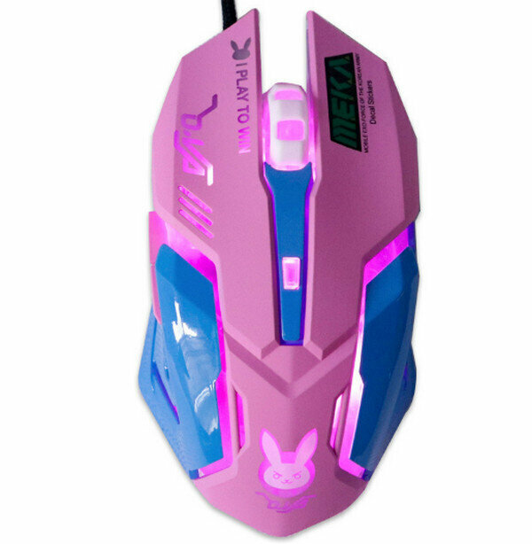 E-Sports Gaming Mouse (VMO-161) - Pink Silent Wired