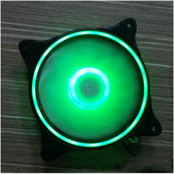 激抵12CM細圈內外發光RGB變色LED幻彩散熱電腦風扇(（下單後聯繫客服確認顏色）)
