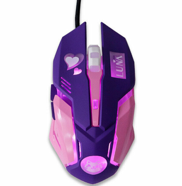 E-Sports Gaming Mouse (VMO-161) - Purple Silent Wired