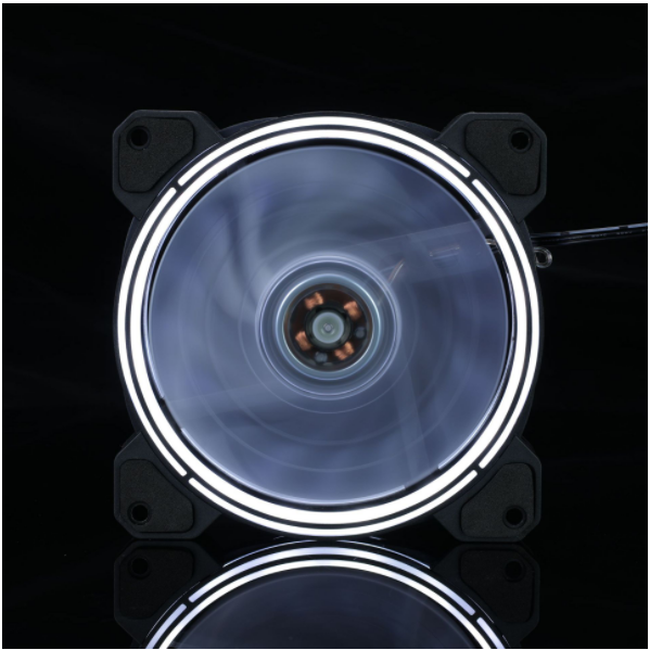 12CM 16LED Aurora Eclipse Double Ring Light 2nd Generation Computer Cooling Fan (Contact customer service to confirm the color after placing the order)