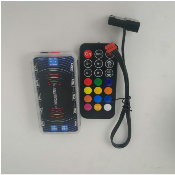 12CM RGB dual aperture 2nd generation chassis cooling fan (illuminated RGB fan controller)