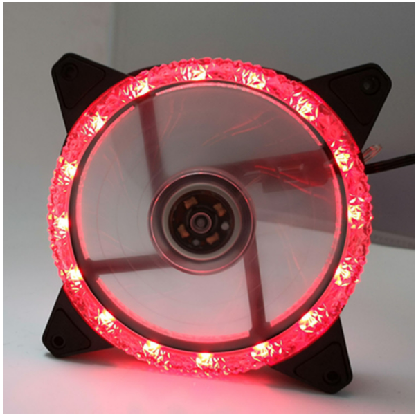 Chassis Fan 12CM Aurora Eclipse 16LED 12025 Dual Aperture Cooling Fan (Ice Diamond Red)