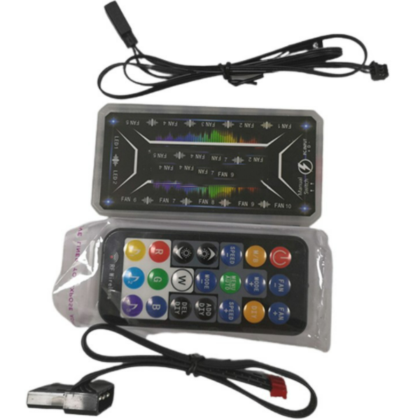 12CM RGB dual aperture 2nd generation chassis cooling fan (music controller)