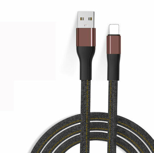 熱推牛仔布藝數據線手機充電線（TYPE-C-1米 灰色）