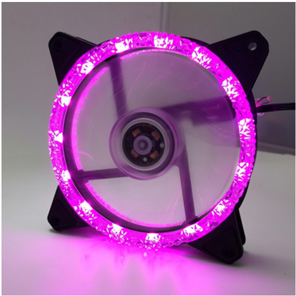 Chassis fan 12CM Aurora Eclipse 16LED 12025 dual aperture cooling fan (ice diamond powder)