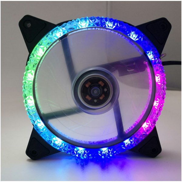 Chassis Fan 12CM Aurora Eclipse 16LED 12025 Dual Aperture Cooling Fan (Ice Diamond Color)