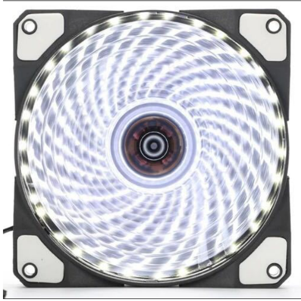 Case fan 12CM33 light 12025 luminous computer case silent cooling fan (white)