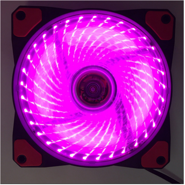 Case fan 12CM33 light 12025 luminous computer case cooling fan (purple)