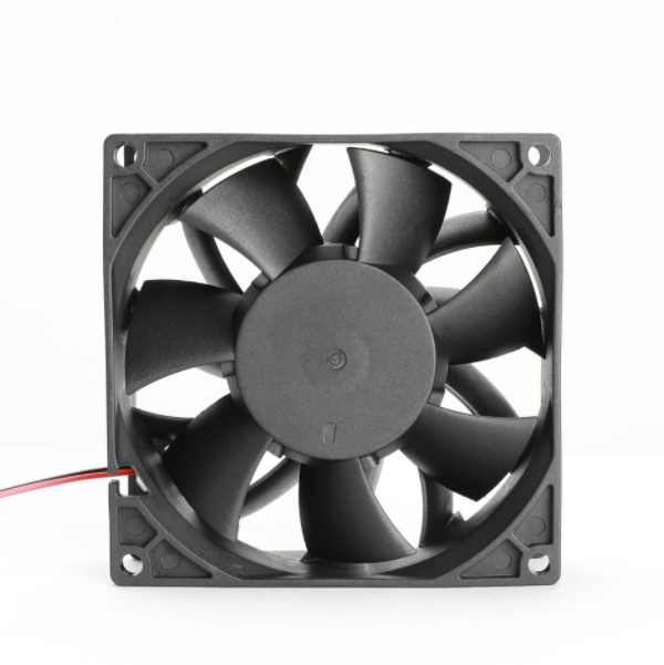 9038 12V double ball PWM intelligent temperature control chassis cooling fan (black)