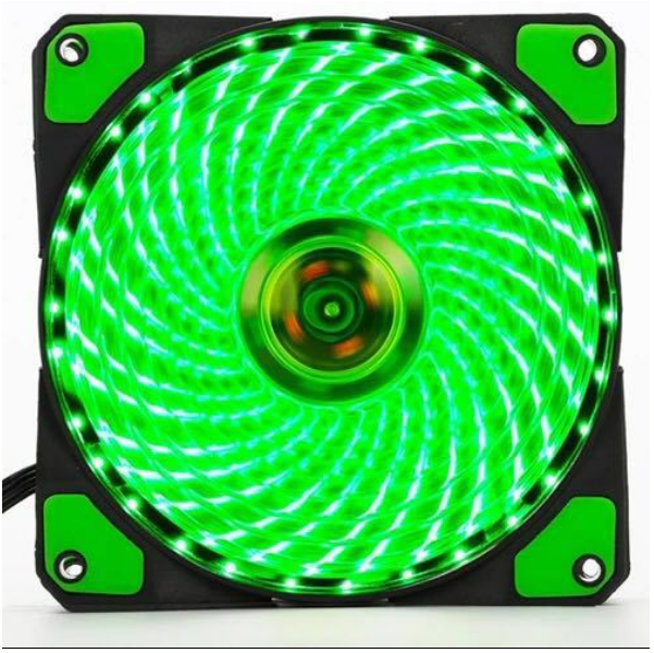 Case fan 12CM33 light 12025 luminous computer case cooling fan (green)