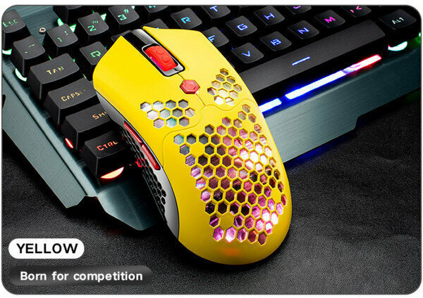 Wireless Dual Mode RGB Mouse-X2 Yellow