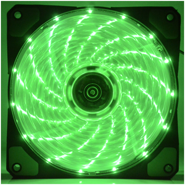 Luminous computer 12CM chassis cooling fan LED 12025 15 lights (green)