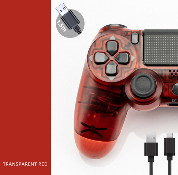 PS4 Wired Game Switch - Transparent Red