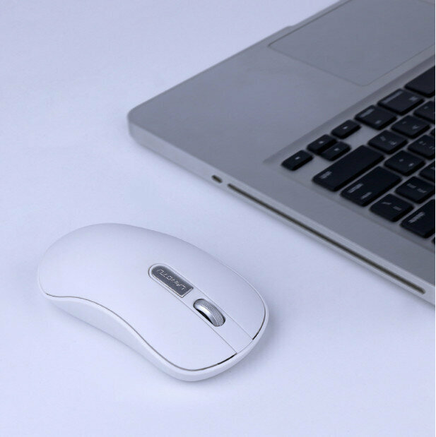 激抵靜音無線充電鼠標（白色 充電版）