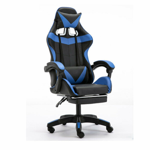 Swivel Lifting Gaming Chair (BUFF Blue-Footrest)