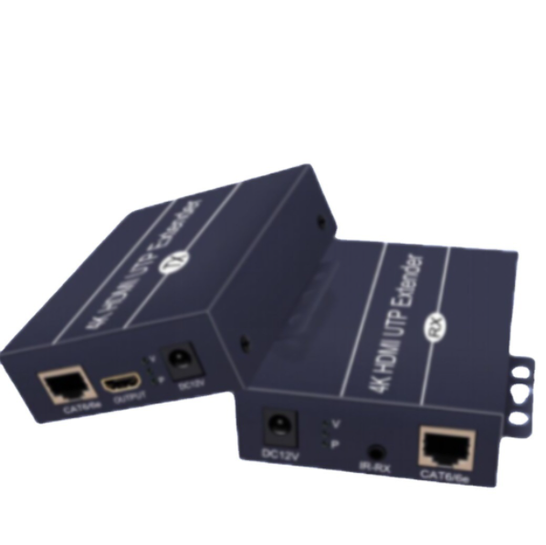 新款HDMI轉RJ45網路延長器120米一對 單功能一對一 4K UTP extend（黑色）
