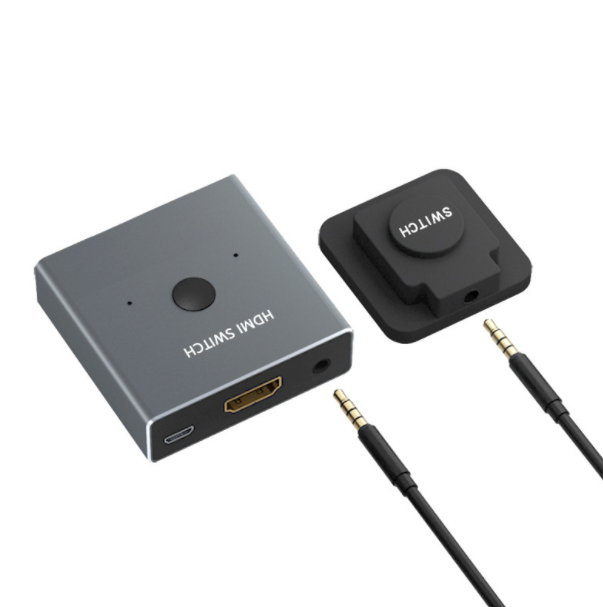 HDMI 1-in-2-out splitter for TV HDMI switch 2.0 2-in 1-out bidirectional converter ([complete set] switcher + external controller)
