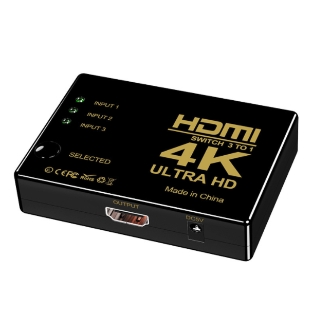 HDMI Switcher 3 in 1 out with remote control IR 3 in 1 out HDMI splitter