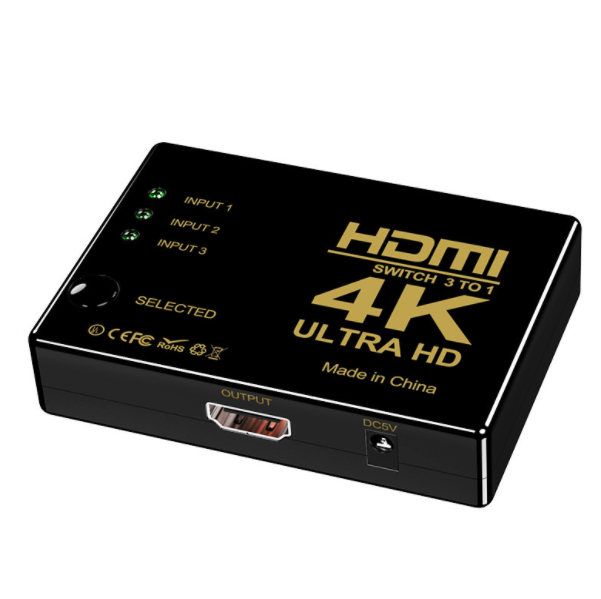 熱賣HDMI分配器 帶遙控器紅外線 HDMI切換器（5進一出【4K*2K】帶遙控）