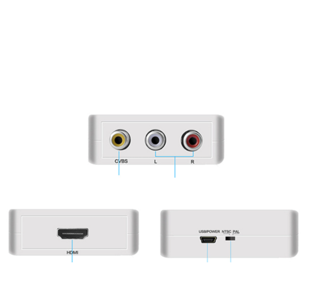 Adapter mini adapter (white AV to HDMI)