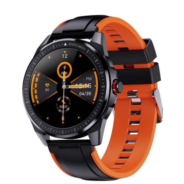 SN88 Smart Watch Full Circle Full Touch Heart Rate Call Reminder Step Counting IP68 Waterproof Bluetooth Band (Orange)