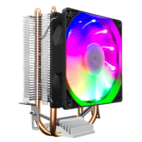 COOLMOON P2 Dual Copper CPU Fan Desktop Computer Luminous Silent AMD Air Cooled CPU Cooler (P2 Streamer Edition【Single Fan】)